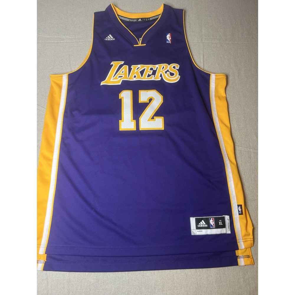 Vintage Adidas LA Lakers Dwight Howard #12 Swingman Jersey XL Purple Men's NBA